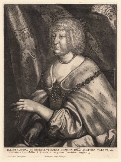 Altheia, Contessa di Arundel. Stato 4 da Wenceslaus Hollar